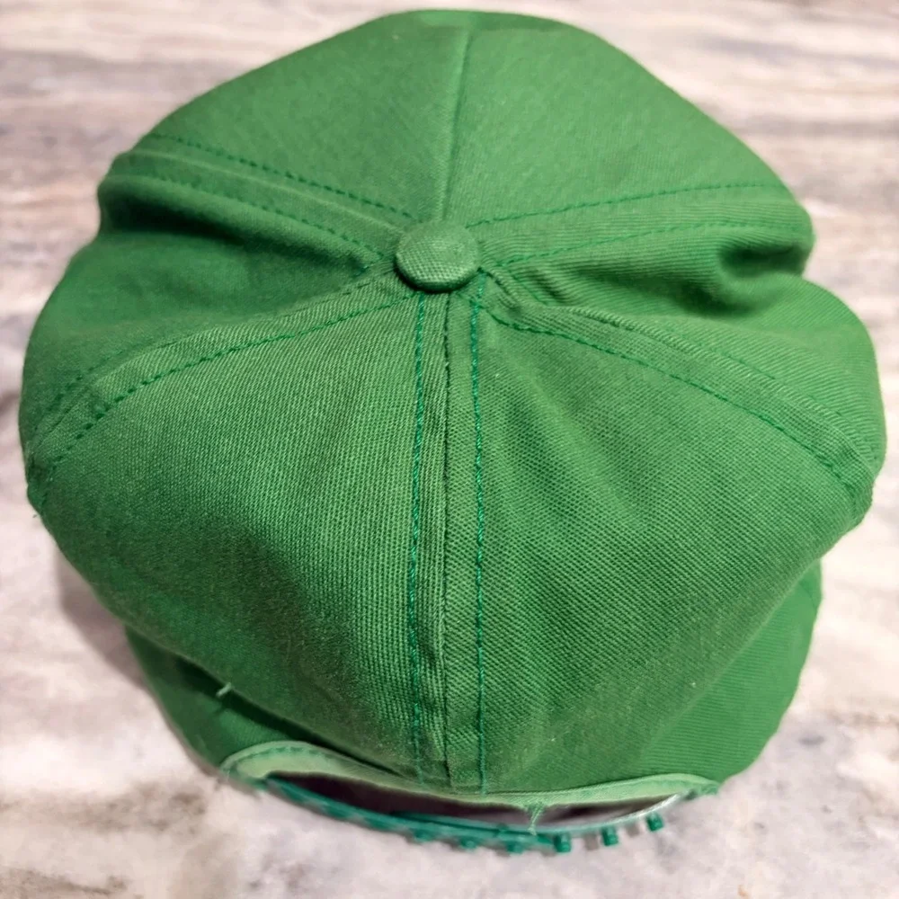 Vintage John Deere Green Snapback Trucker Hat Yellow Logo Patch Mens Cap